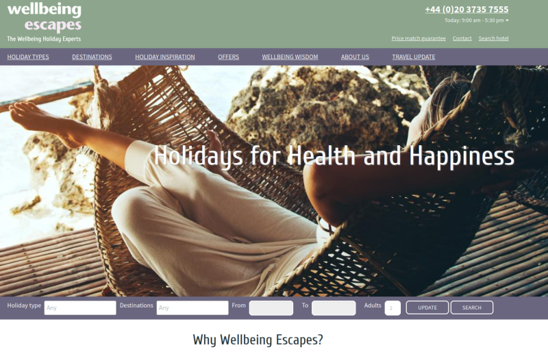 Afbeelding wellbeing escapes 2025